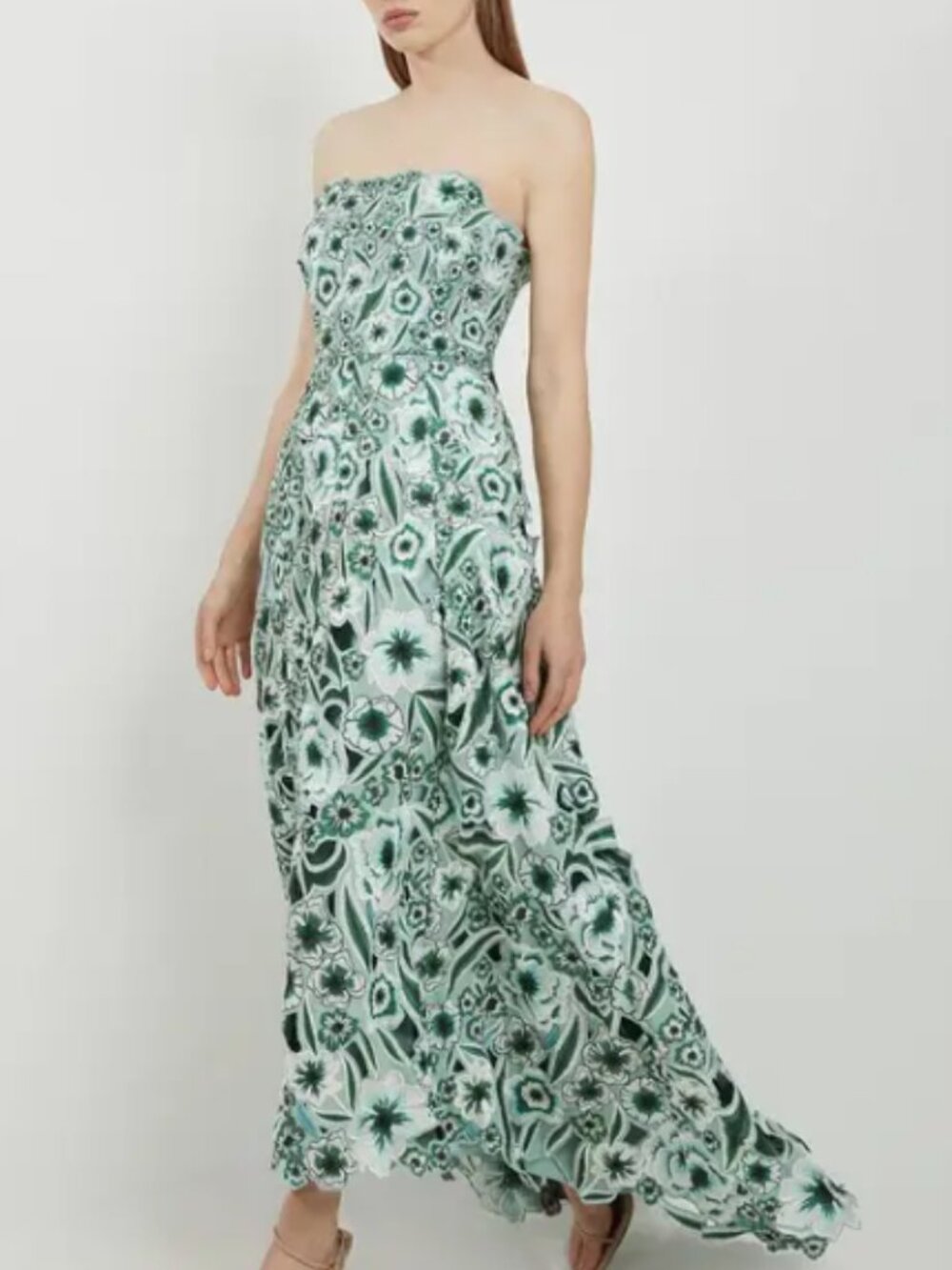 Karen Millen Lydia Embroidered Floral Gown Size 2 (NWT)